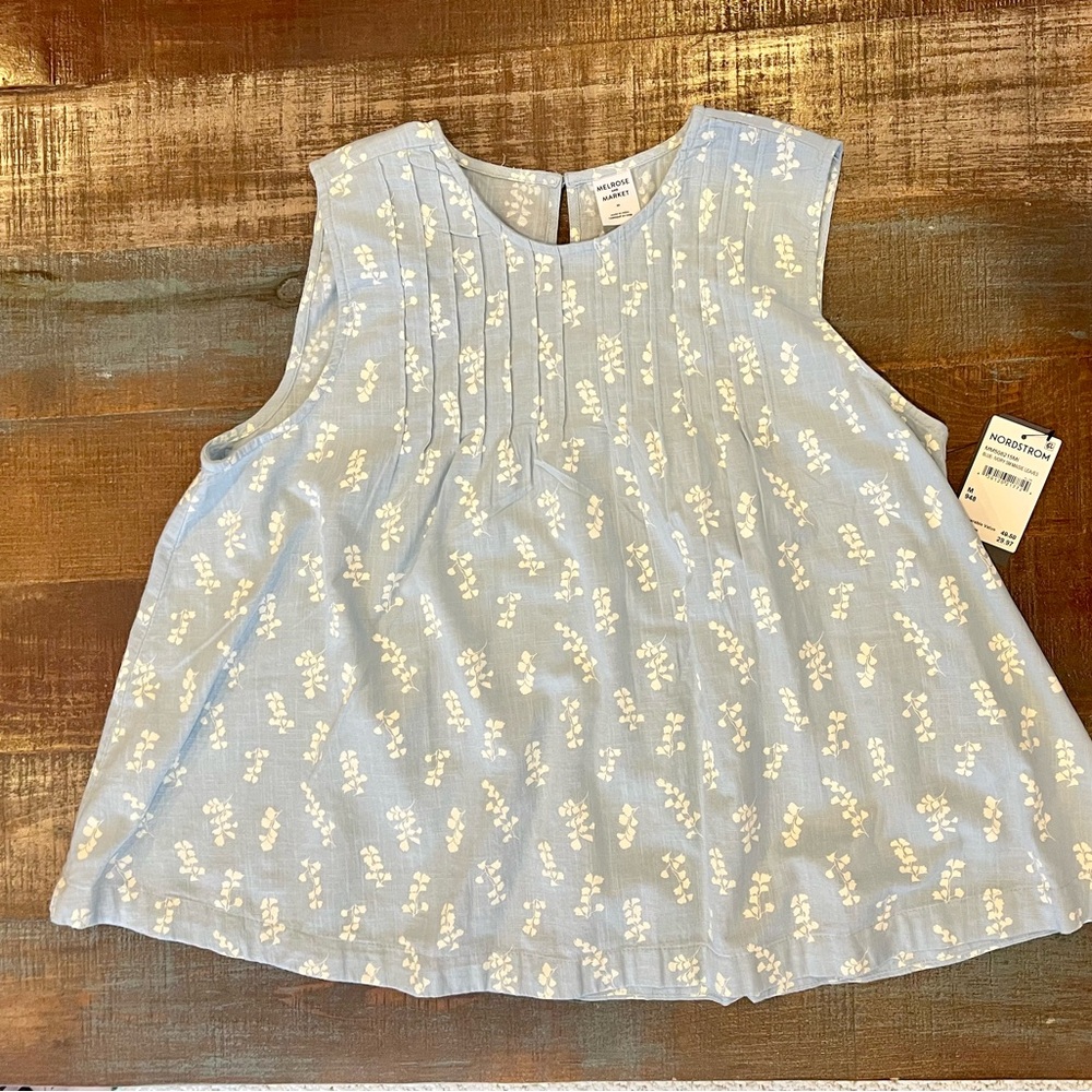 Melrose & Market floral swing Blouse M NWT